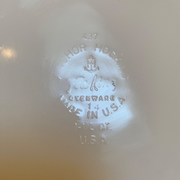 Vintage Anchor Hocking Blue Flower Casserole Dish with Lid. - Picture 2 of 4